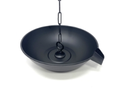 Picture of Rain Chains by JASINC 11.25" Black Anchoring Basin / Bowl with Scupper JAS9003BLK