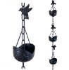 Picture of Rain Chains by JASINC Fortune Cookie Rain Chain Black 8.5 ft JAS8001BLK