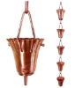 Picture of Rain Chains by JASINC Pure Copper Ruffle Rain Chain 8.5 ft JAS3001C