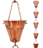 Picture of Rain Chains by JASINC Pure Copper Fiona Rain Chain 8.5 ft JAS3004C